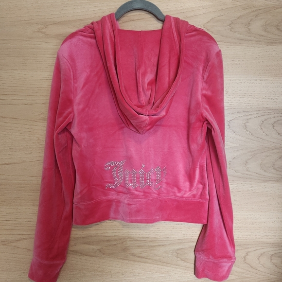 JUICY COUTURE VELOUR BLING Y2K TRACKSUIT HOODIE & SHORTS SIZE MEDIUM NWT - Picture 10 of 14